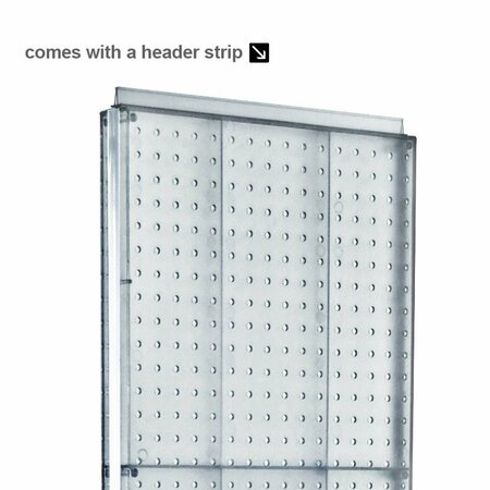 Azar Displays Two-Sided Pegboard Floor Display on Revolving Wheeled Base. Spinner Rack Stand. 700253-ORG